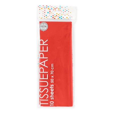 Globos Tissuepapier 10 vellen rood, 50x70cm
