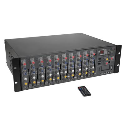 Omnitronic RM-1422FXA 12-kanaals power mixer met USB, DSP-FX & MP3