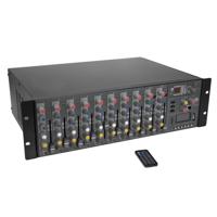 Omnitronic RM-1422FXA 12-kanaals power mixer met USB, DSP-FX & MP3