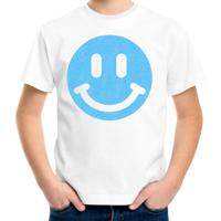 Verkleed T-shirt voor jongens - smiley - wit - carnaval - feestkleding voor kinderen - thumbnail