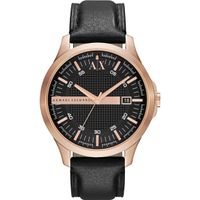 Horlogeband Armani Exchange AX2129 Leder Zwart 22mm