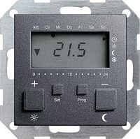 Gira klokthermostaat 230V antraciet 55