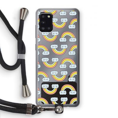 Regenboog: Samsung Galaxy A31 Transparant Hoesje met koord