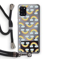 Regenboog: Samsung Galaxy A31 Transparant Hoesje met koord Regenboog: Samsung Galaxy A31 Transparant Hoesje met koord