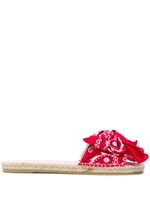 Manebi slippers à design noué - Rouge