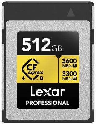 Lexar Pro Gold 512GB 4.0 CFexpress Type B - R3600/W3300MB/s