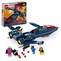 LEGO 76281 Marvel The X-Men's X-Jet, speelgoedvliegtuig, gevechtsvliegtuig met superheldenminifiguren: Wolverine