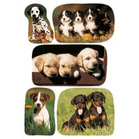 15x Honden/puppy dieren stickers - thumbnail