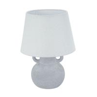 Bureaulamp Versa Grijs Linnen Keramisch 20 x 28 cm