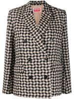 Kenzo blazer croisé à carreaux - Tons neutres