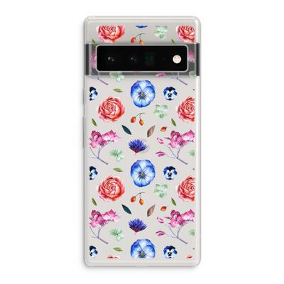 Bloemetjes: Google Pixel 6 Pro Transparant Hoesje