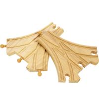 Bigjigs houten rails - 3-weg splitsing, 2st. Bigjigs houten rails - 3-weg splitsing, 2st.