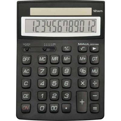 Bureaurekenmachine - MAUL - ECO 950 - 12 cijfers - Zwart