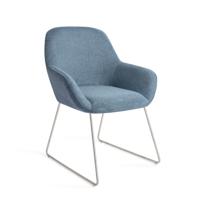 Jesper Home Eetkamerstoel 'Kushi' Slide Steel, kleur Ocean Eyes