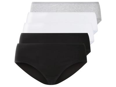 esmara Dames Hipster 5-pack (Zwart/grijs/wit, XL (48/50))