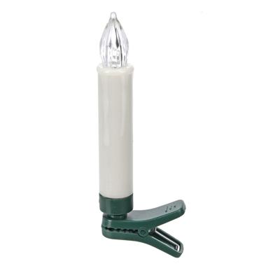 Draadloze kaarsen lampen - op clip - warm wit - 10x lampjes - met afstandsbediening
