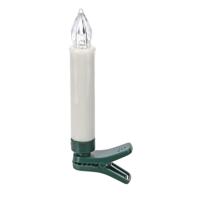Draadloze kaarsen lampen - op clip - warm wit - 10x lampjes - met afstandsbediening