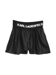 Karl Lagerfeld Kids short élastiqué à logo embossé - Noir