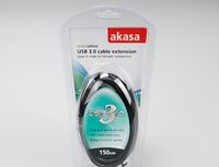 Akasa USB 3.0 cable Ext USB-kabel 1,5 m Zwart - thumbnail