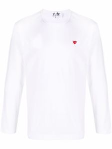 Comme Des Garçons Play t-shirt en coton à patch logo - Blanc