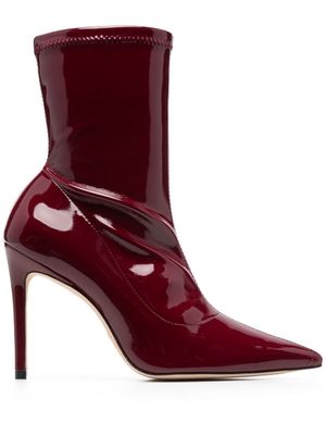 Stuart Weitzman bottes en cuir 115 mm - Rouge