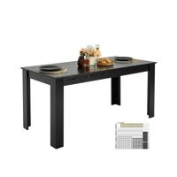 VEVOR Rechthoekige eettafel Keukentafel (alleen tafel) Eettafel 160 cm Zwart