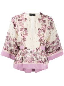 DSQUARED2 blouse à fleurs - Rose