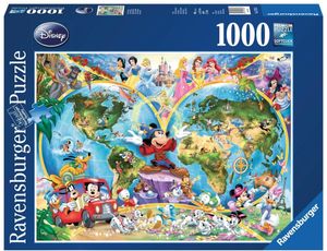 Disney&apos;s Wereldkaart Puzzel 1000 Stukjes