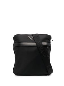 Emporio Armani sac porté épaule à plaque logo - Noir