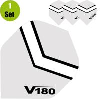 V180 V180 Chevron Dartflights - Clear