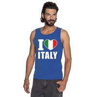 I love Italie supporter mouwloos shirt blauw heren 2XL  -