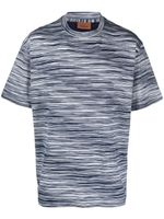 Missoni t-shirt en coton à manches courtes - Bleu