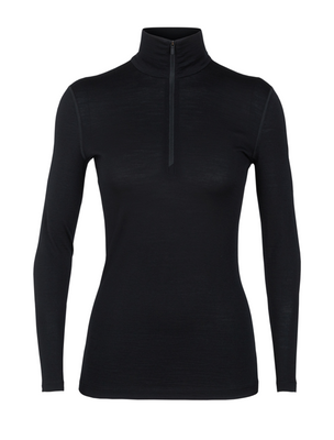 Icebreaker 200 Oasis LS Half Zip Thermoshirt Dames Black XL