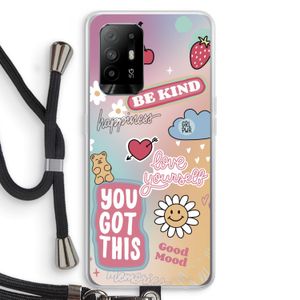 Positivity: Oppo A94 5G Transparant Hoesje met koord