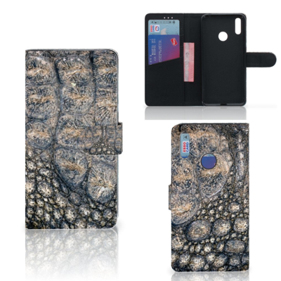 Huawei Y7 (2019) | Telefoonhoesje | Met pasjeshouder | Krokodillenprint