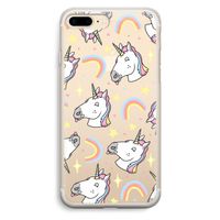 Rainbow Unicorn: iPhone 7 Plus Transparant Hoesje