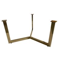 Goudkleurige salontafel onderstel hoogte 37 cm en diameter 73 cm (40 x 20 mm) - thumbnail