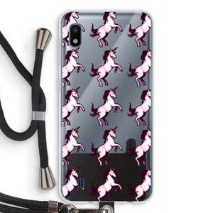 Musketon Unicorn: Samsung Galaxy A10 Transparant Hoesje met koord