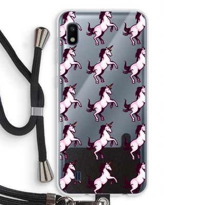 Musketon Unicorn: Samsung Galaxy A10 Transparant Hoesje met koord