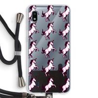 Musketon Unicorn: Samsung Galaxy A10 Transparant Hoesje met koord