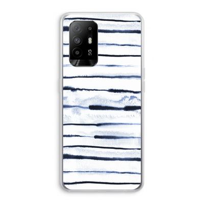 Ink Stripes: Oppo A95 5G Transparant Hoesje