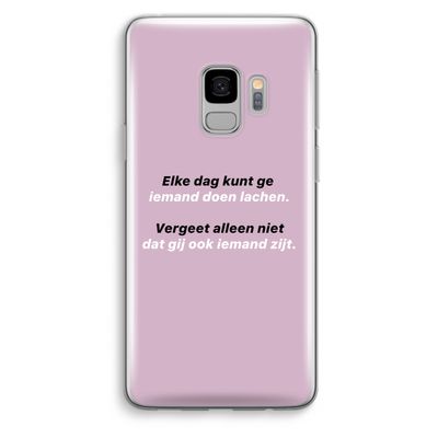 gij zijt ook iemand: Samsung Galaxy S9 Transparant Hoesje