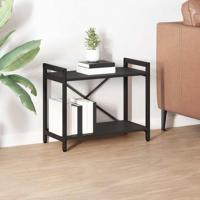 Boekenkast Zwart eiken 60 x 30 x 48.5 cm Bewerkt hout