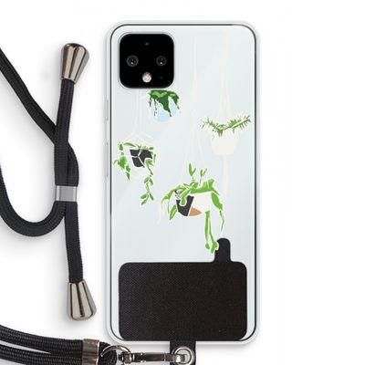 Hang In There: Pixel 4 Transparant Hoesje met koord