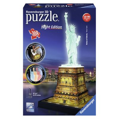 Ravensburger - 3d puzzel - vrijheidsbeeld night edition