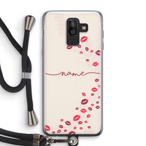 Kusjes: Samsung Galaxy J8 (2018) Transparant Hoesje met koord