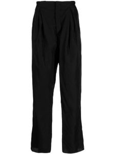 SAPIO pleat-detail straight-leg trousers - Noir