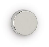 MAUL neodymium schijfmagneet, ft 12 x 3 mm, trekkracht 2,5 kg, zilver, blister van 10 stuks