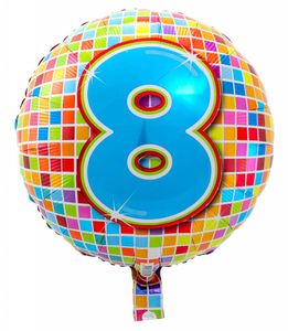 8 jaar Birthday Blocks folieballon - 43 cm