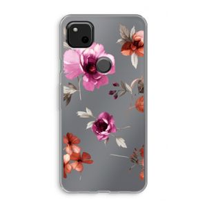 Geschilderde bloemen: Google Pixel 4a Transparant Hoesje